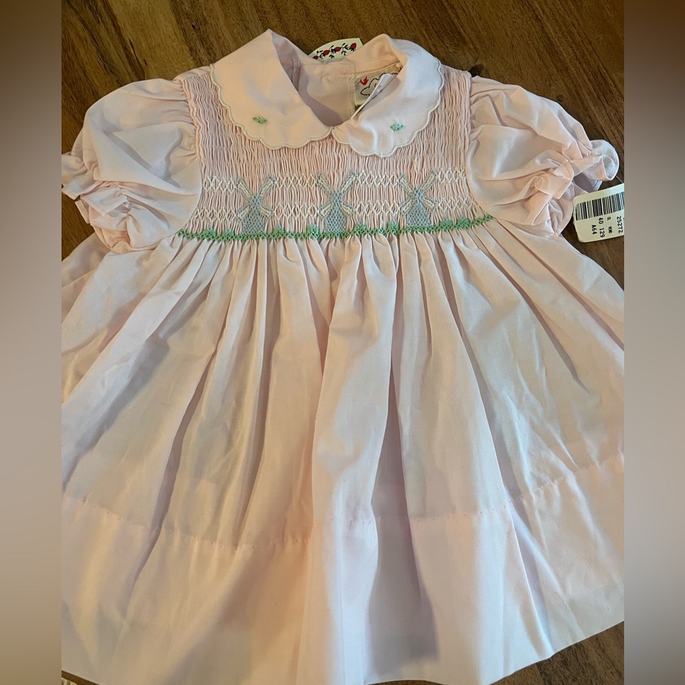 A Little Angel Smocked Windmill 6-9 months NWT